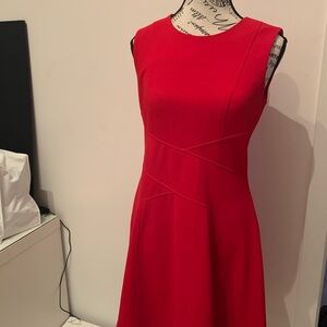 Elegant Red Sleeveless Dress